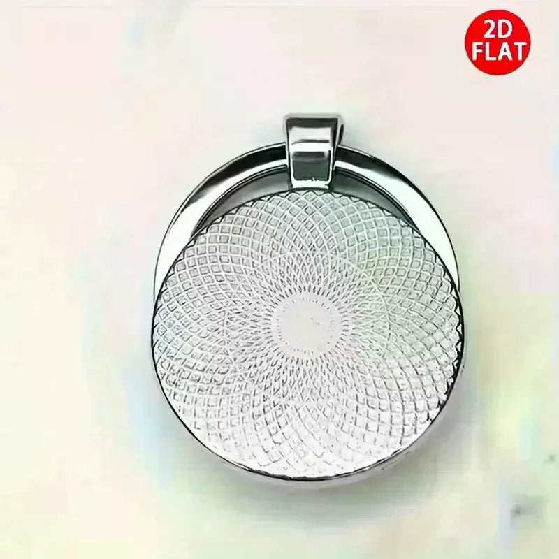 Modischer neuer 2D Yin Yang Koi runder Glas-Schlüsselanhänger, Glücksanhänger, modische Tasche und Autoschlüssel-Dekoration, Weihnachtsgeschenk