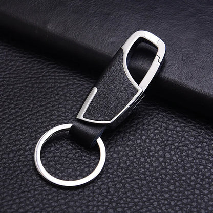 1 Stück Einfacher, Moderner und Kreativer Zinklegierung-Leder-Schlüsselanhänger, Unisex Metall-Taillen-Schlüsselanhänger, Geschenk-Schlüsselring, Auto-Schlüsselanhänger