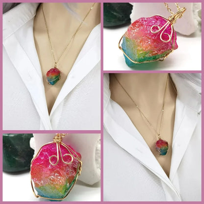 Sanshi Naturstein Anhänger unregelmäßige raue Quarz Kristall Energie Charms für Schmuck machen Ohrringe Halskette Accessoires Geschenk