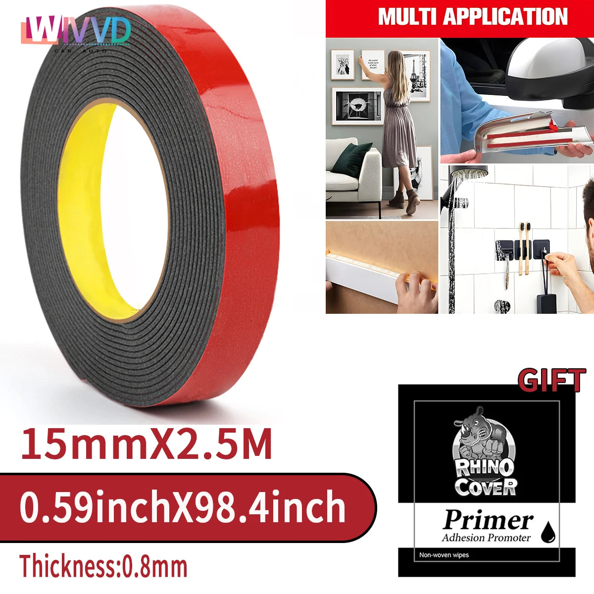 Doppelseitiges Klebeband, Klebeband, 2,5 m, extra starke Doppelbänder, spezielles doppelseitiges Klebeband für Telefon, LCD, Auto-Bildschirm-Reparaturband