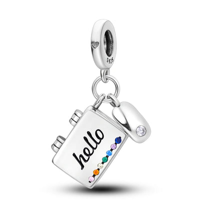 Charms aus 925er-Sterlingsilber, Flugzeug, Reisepass, Elefant, Perlenanhänger, passend für Original-Armbänder, für Frauen, Geburtstag, Modeschmuck, Geschenk
