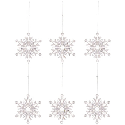 Weihnachtsbaum Schneeflocken Anhänger Dekoration Neujahr Dekor Kunststoff hängende Schneeflocke Baum Ornament für Weihnachtsfeierzubehör