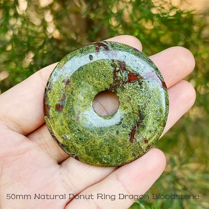 Natürliche Drachen-Blutstein-Steinperlen, Donut-Ring für Ohrringe, Halsketten, Armbänder, Schmuckherstellung, 1 Stück 30 mm/40 mm/50 mm
