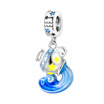 Charm-Anhänger aus Silber 925, blaue Serie, passend für Armbänder, Charms, DIY, originelle Mode-Anhänger für Schmuckherstellung