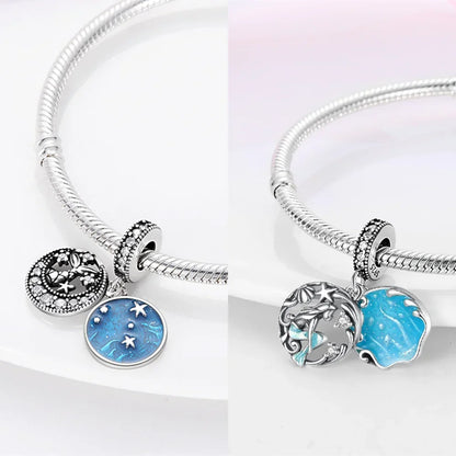 Heißer Verkauf 925 Sterling Silber Ozean Welt Serie Meeresschildkröte Seestern Kleine Krabbe Krake Charms Bead Fit 925 Armband DIY Schmuck