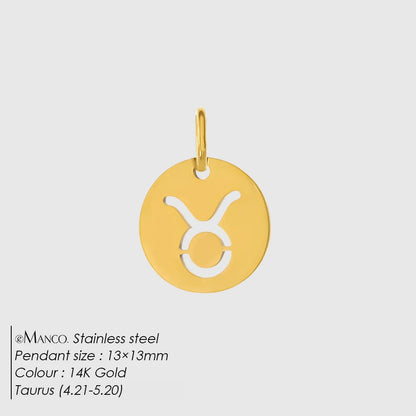 eManco Edelstahl-Skelett mit 12 Sternzeichen, Charm, DIY, Damenmode, Halskette, Schmuck, Zubehör, Herstellung, 48 Stunden Versand