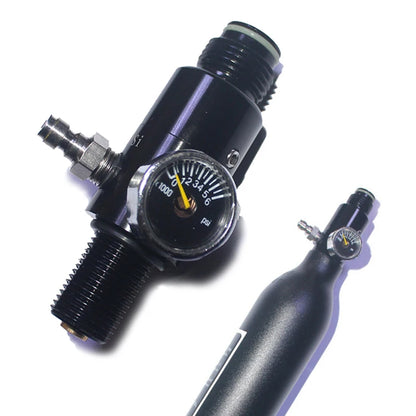 Drucklufttank CO2-Flaschenzylinder 0,25 l 0,35 l 0,5 l 4500 psi 30 MPa 300 bar M18 * 1,5 mit Reglerausgang 800 psi bis 3000 psi