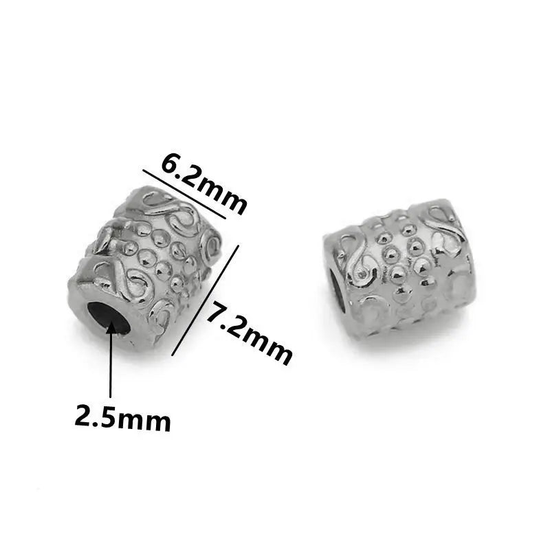 5 teile/los Edelstahl Gold Farbe Lose Rohr Große Loch Spacer Perlen für DIY Armbänder Halskette Schmuck Machen Liefert Finden