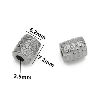5 teile/los Edelstahl Gold Farbe Lose Rohr Große Loch Spacer Perlen für DIY Armbänder Halskette Schmuck Machen Liefert Finden