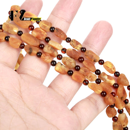 Naturstein Bernstein Runde unregelmäßige Rondelle Edelstein lose Perlen facettierte lose Perlen für Schmuckherstellung DIY Armband handgefertigt