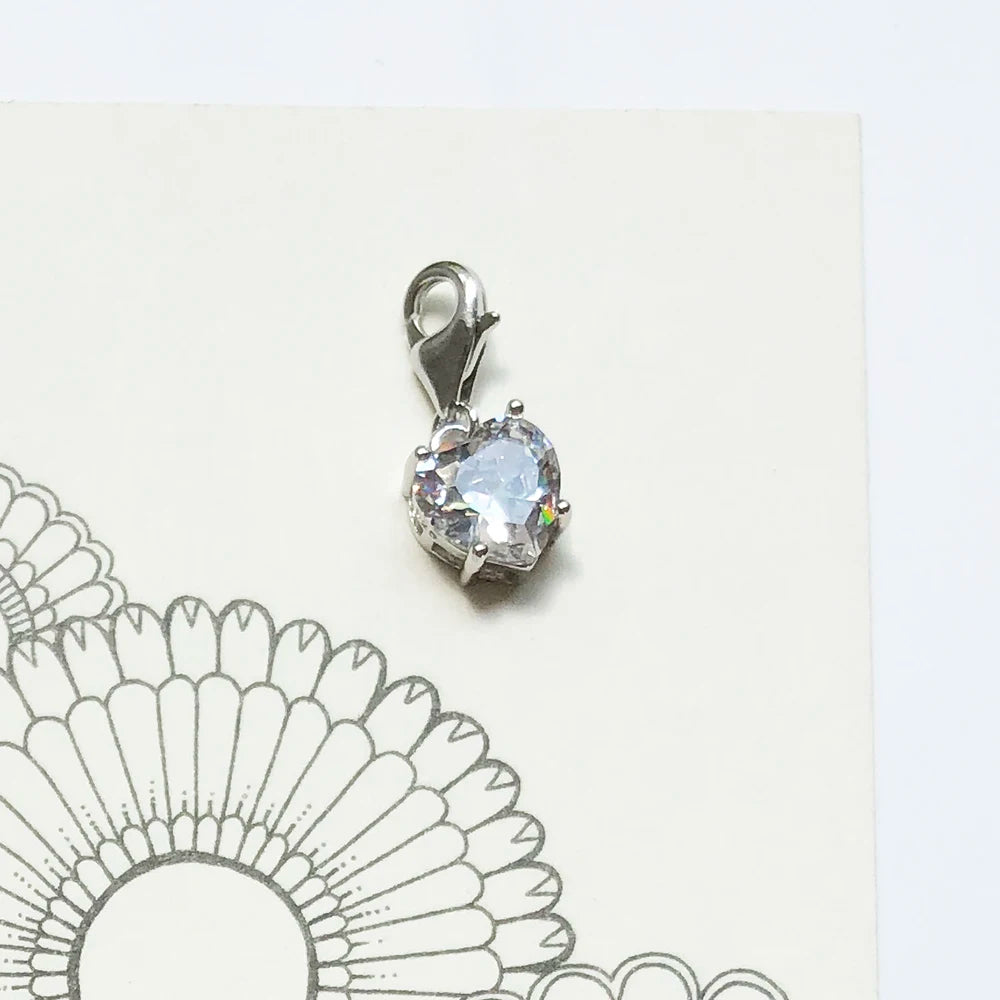 Heißer Modeschmuck, weißer Zirkon-Herz-Anhänger, baumelnder Charme, reines 925er-Sterlingsilber, romantisches Geschenk für Frauen