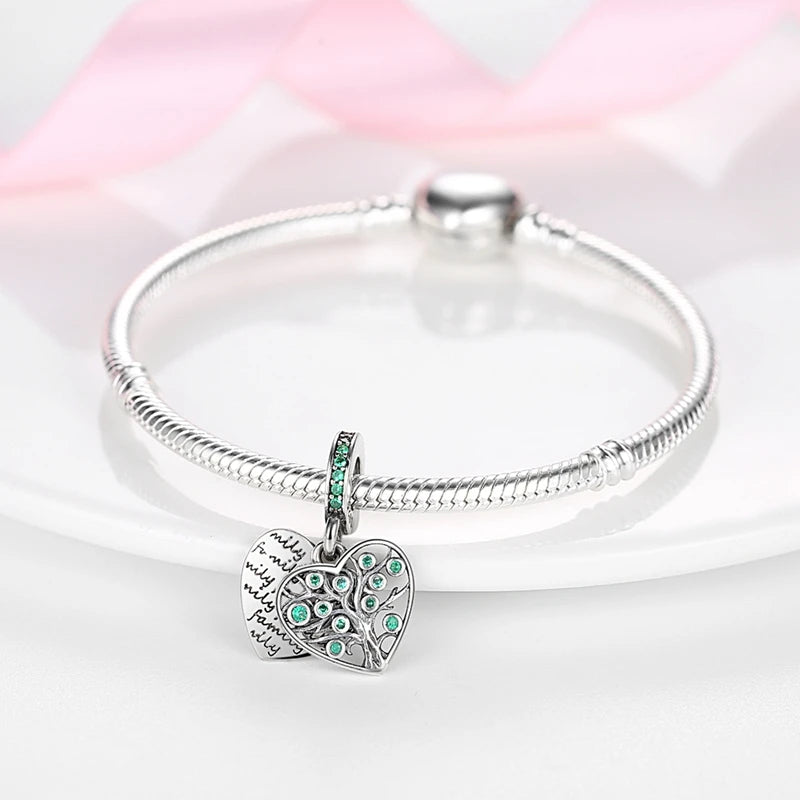 Charms aus 925er Silber, Baum des Lebens, passend für Original-Armbänder, Halsketten, Anhänger, Schmuck, Damen-Geschenk