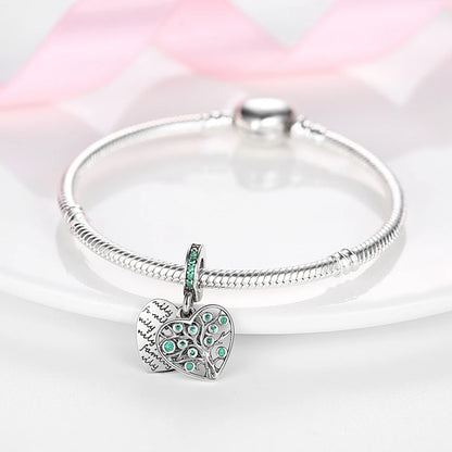 Charms aus 925er Silber, Baum des Lebens, passend für Original-Armbänder, Halsketten, Anhänger, Schmuck, Damen-Geschenk
