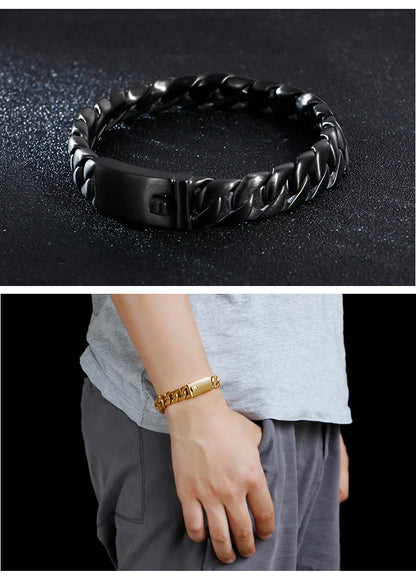 20/26/31MM 316L Edelstahl Curb Kubanisches Armband Riesige Schwere Silber Farbe Ton Schmuck Herren Frauen Biker Bike Kette Armbänder