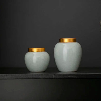 1 PC Ceramic Ruyao Cremation Urns Handmade Cremation Urn for Human or Pet Ashes Cats Dogs Animals Reptiles Pet Memorial