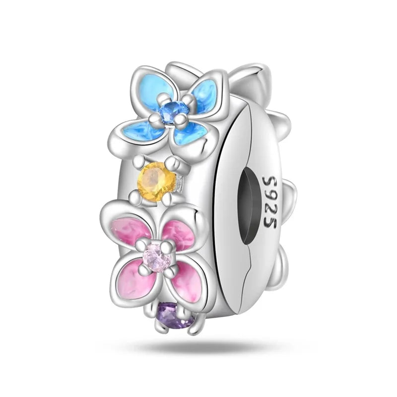 Charms aus 925er Silber, Schmetterling, Libelle, Blumen, Sterne, Mond, Teufelsauge, Abstandsperlen, passend für Qikaola 925 Original-Armbänder, DIY-Schmuck