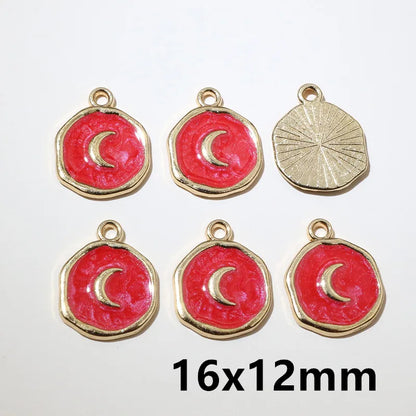20 Stück Edelstahl Emaille Dolphin Lightning Moon Charms Anhänger für Ohrringe Armband Halskette DIY Schmuck Herstellung Zubehör