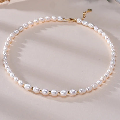 HENGSHENG 6–7 mm Reisform, Süßwasser, Weiß, Rosa, Lila, gemischte Farben, Perlenkette, 925er Sterlingsilber, Schmuck für Frauen und Mädchen