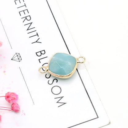 Multishape Natürliche Amazonites Anhänger Charms Natürliche Blaue Stein Stecker für Die DIY Jewerly Halskette Armband Zubehör
