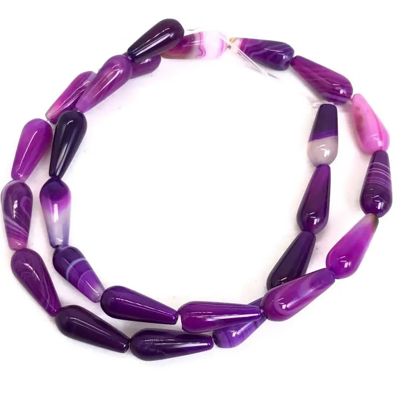 6x16mm/10X30mm Achat Wassertropfen Stein Perlen Natürliche Quarz Achate Lose Perlen für Schmuck Machen DIY Armband 15 ”