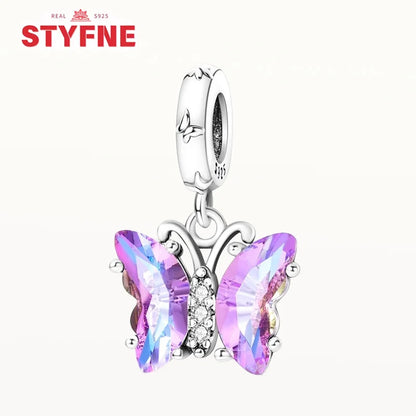 Neue Silber 925 Blaue Libelle Schmetterling Charms Perlen Fit Original Armband für Frauen DIY Edlen Schmuck Zubehör Perlen Geschenke