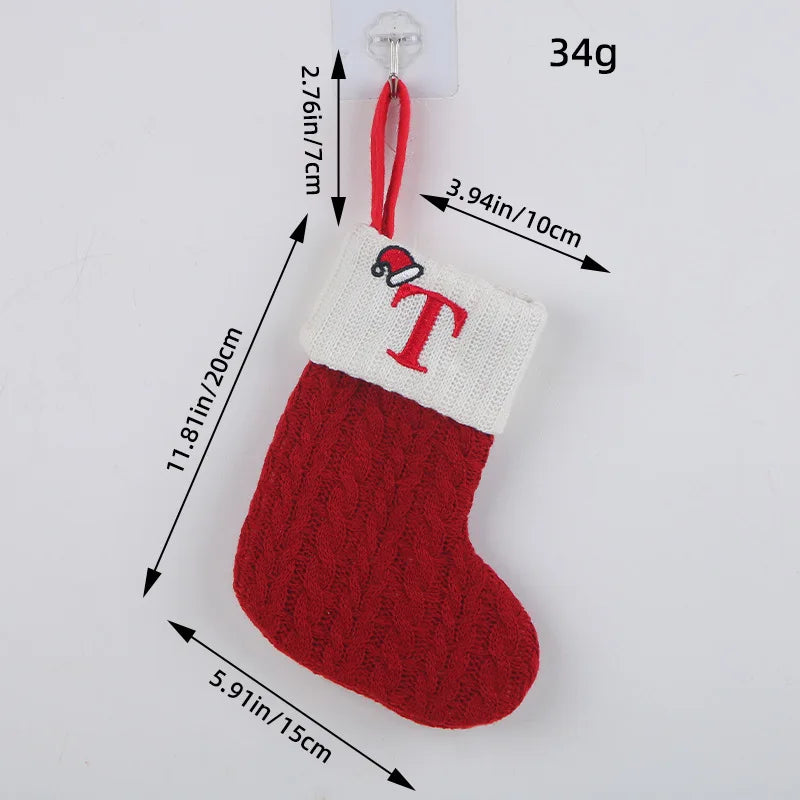 Roter Hut, Buchstabe, Weihnachtssocken, Navidad, Natal, Weihnachtsbaum, Strumpf, Ornament, Geschenk, Stricken, Schneeflocke, Weihnachtsdekoration 2024