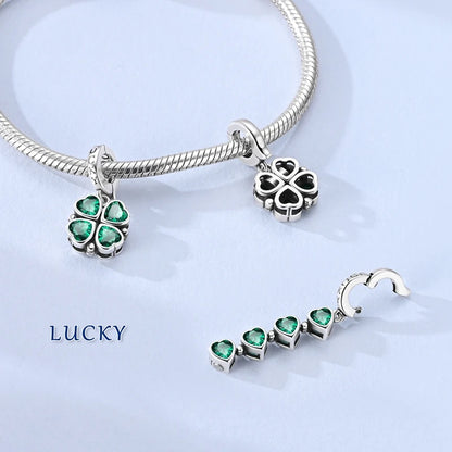 Flugzeug-Charm, 925er Silber, Original-Zirkon, Kleeblatt, Avocado, Charms, Perle, passend für Armbänder, DIY-Schmuck für Frauen, Hochzeitstag, Geschenk