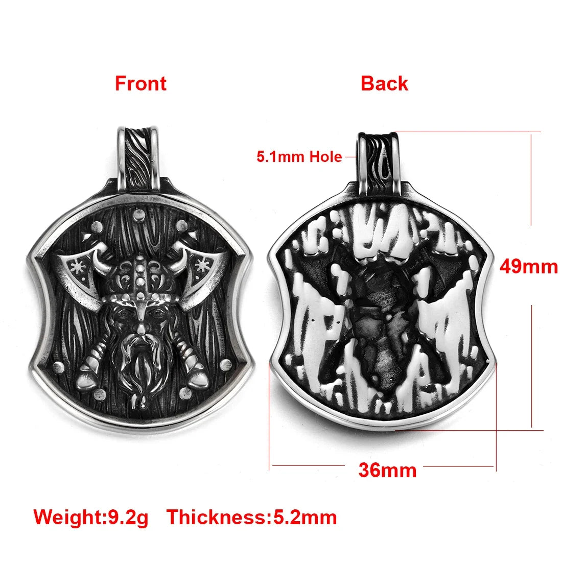 Edelstahl Viking Nordischer Anhänger für Halskette DIY Zubehör Schmuckherstellung Erkenntnisse Männer Charm Supplies Punk Axt