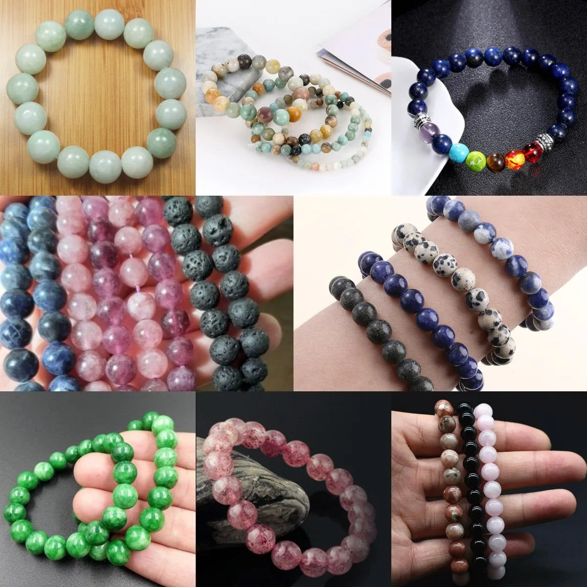 Natürliche rote Koralle Amazonit Türkise Achate Stein Runde lose Perlen für Schmuckherstellung DIY Armband Halskette handgemachte Handwerk
