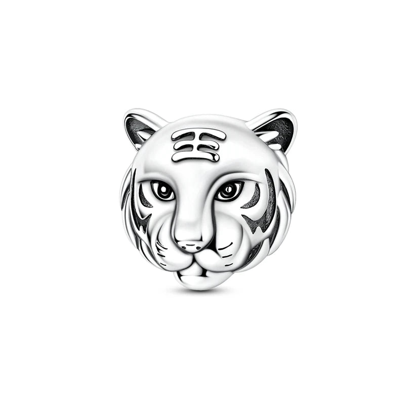 Neue Original 925 Silber Sterling Charms Perlen Anhänger Katze Hund Löwe Tiger Mädchen Junge Charms Fit Armband Frau Mode Schmuck Geschenk