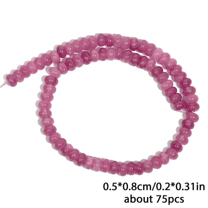 5x8mm Natürliche Abacus Rondelle Jade Quarz Perlen Stein Flache Runde DIY Charms Armbänder Lose Perlen Für Schmuck Machen liefert