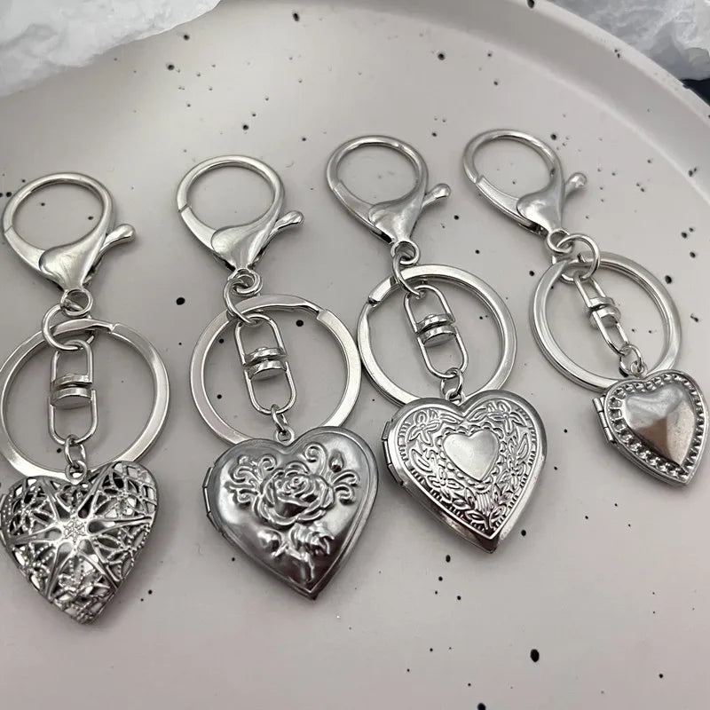 Fotorahmen Herz Medaillon Schlüsselanhänger y2k Handgefertigte herzförmige kleine Box Märchen Schlüsselanhänger Geschenk für Sie
