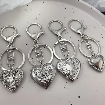 Fotorahmen Herz Medaillon Schlüsselanhänger y2k Handgefertigte herzförmige kleine Box Märchen Schlüsselanhänger Geschenk für Sie