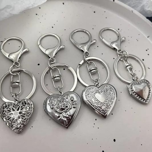 Fotorahmen Herz Medaillon Schlüsselanhänger y2k Handgefertigte herzförmige kleine Box Märchen Schlüsselanhänger Geschenk für Sie