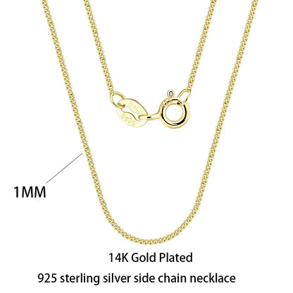 Effie Queen 100% 925 Sterling Silber Basis-Kettenhalsketten Box/Schlangen-/Chopin-/Figaro-Kette mit Perlen 40-60cm Unisex DIY Alltagskleidung