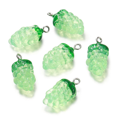 10pcs 12x23mm Trauben harz Charms Anhänger für Ohrringe Halskette Schlüssel bund Charms DIY Schmuck herstellung Zubehör
