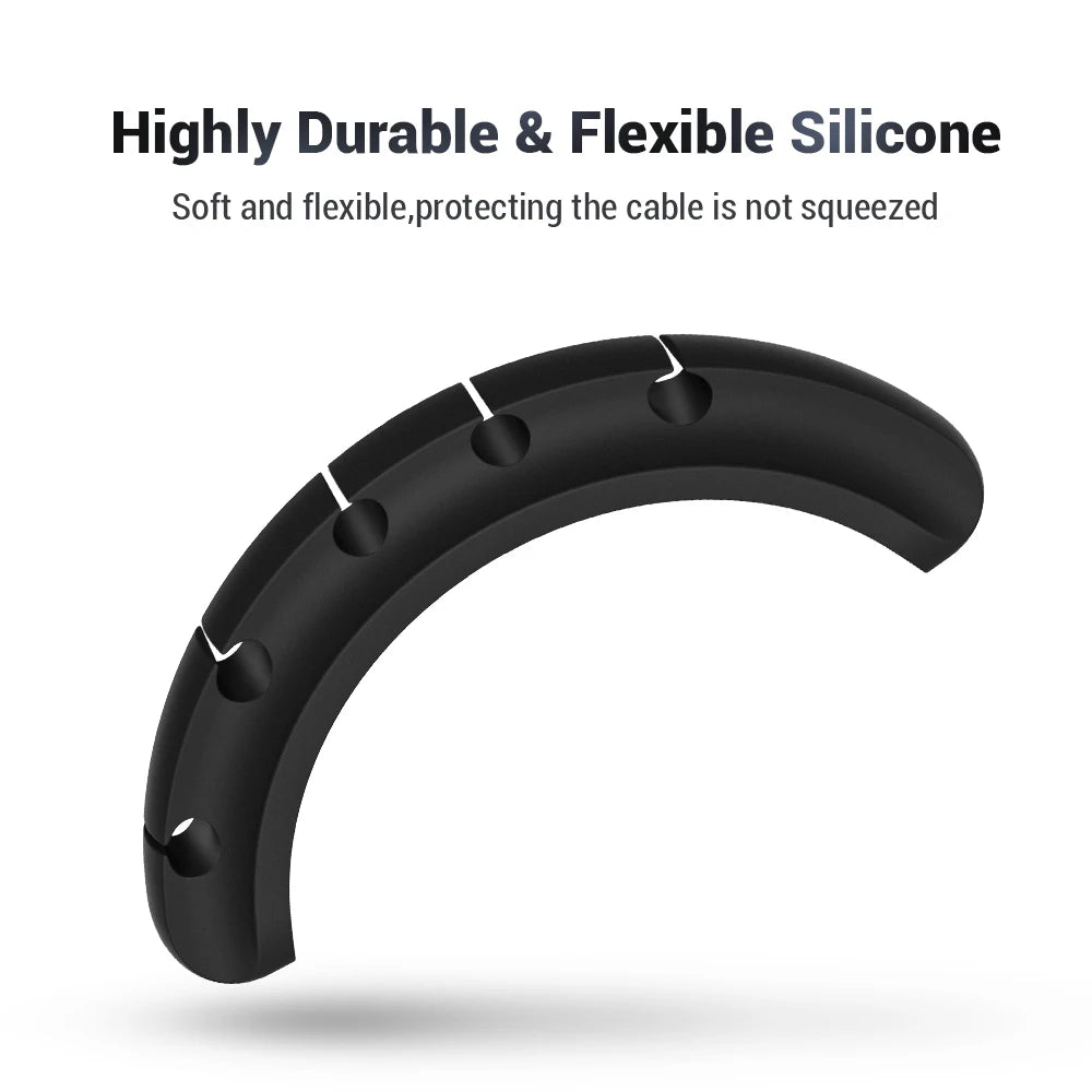 L16 kabel organizer silikon usb wickler desktop aufgeräumt management clips halter für maus kopfhörer kabel