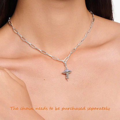 Mode heißen UFO Anhänger baumeln Charme für Frauen Männer neue Sterling Silber niedlichen Geschenk