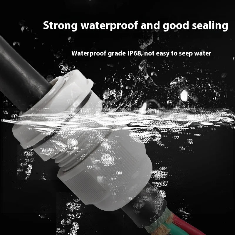 10 Stück PG-Serie weiß/schwarz Kabel wasserdichte Verbindung Nylon Kunststoff Drahtbefestigung Greyland Kopfdichtung PG7/9/11 metrisch Deutsch