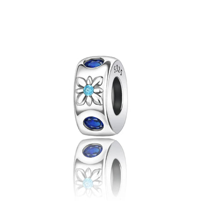 Blaue Serie 925 Sterling Silber Globus Schneeflocke Tanzschuhe Krone Charm Passend für DIY Armband Halskette Elegante Partygeschenke