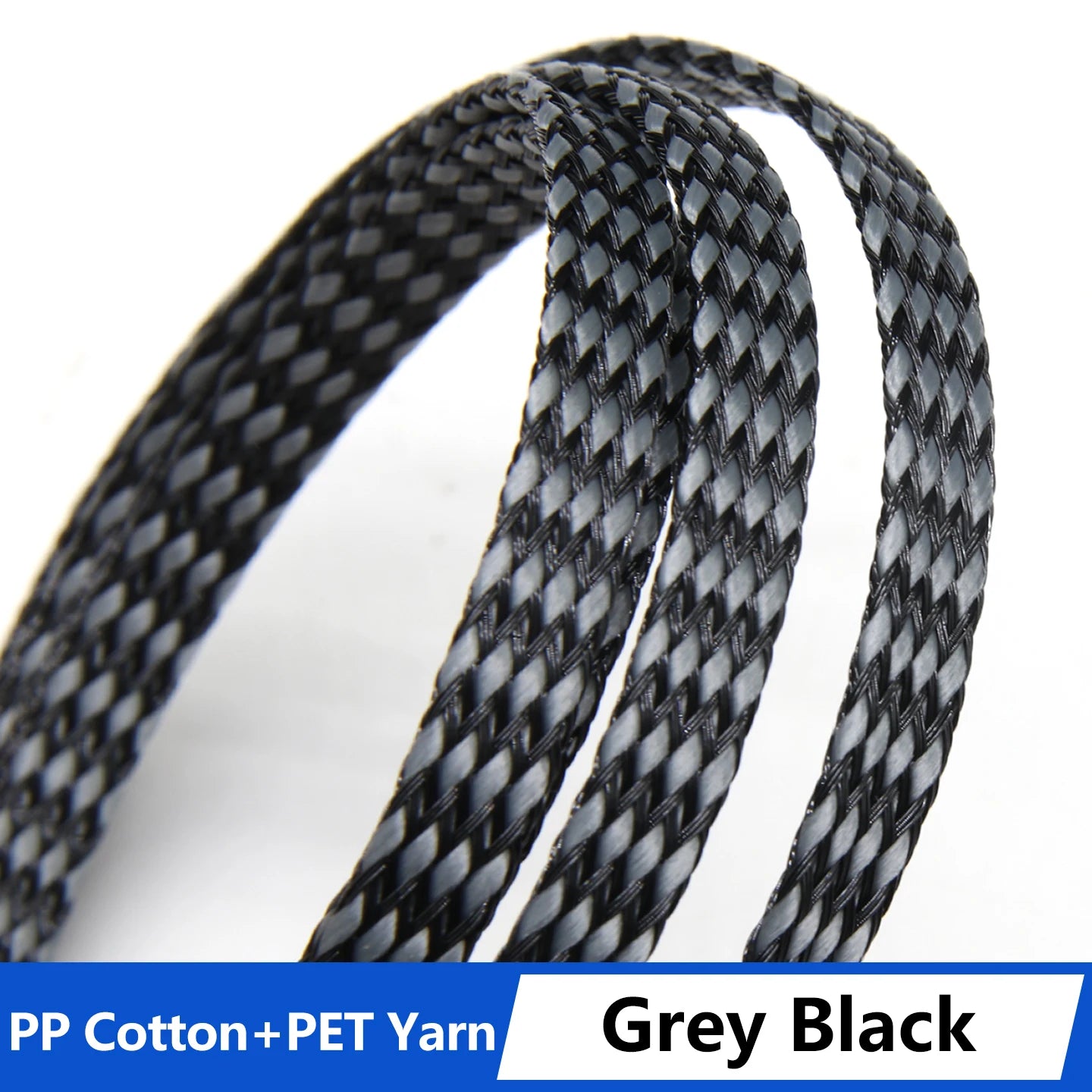 5 Meter PP-Baumwolle + PET-Garn Expandierte Geflochtene Ummantelung 4mm 8mm 12mm Weiche Drahtummantelung Isolierter Schutz Kabelummantelung Leitungsschutz