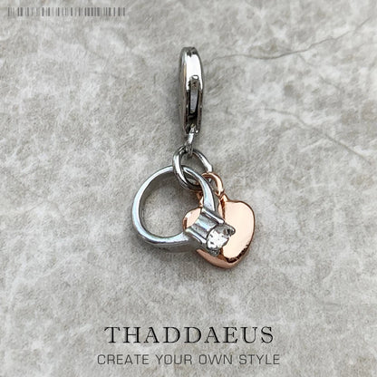 925 Sterling Silber Romantische Hochzeit Ring & Rose Gold Farbe Herz Anhänger Charme Für Frauen Neue Mode Schmuck