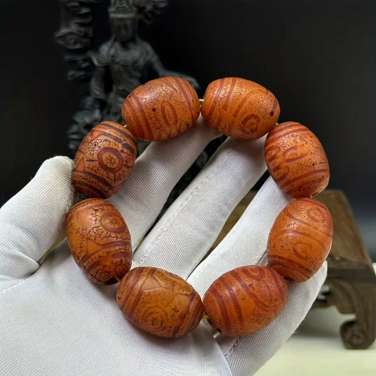 Neues Armband aus roten Bernsteinperlen im Retro-Stil