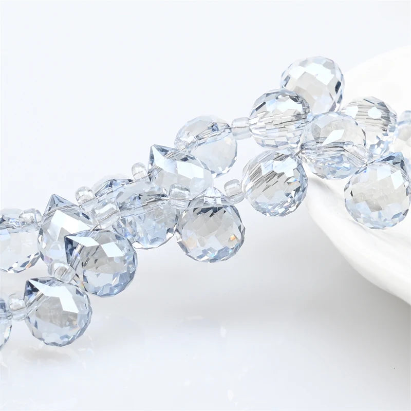 Österreich AB Farbe Kristall Erdbeere Perlen 10*8mm Glänzende Facettierte Glas Perlen für Schmuck Machen DIY Hochzeit Kleid zubehör