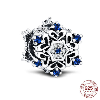925 Sterling Silber Charms Schneeflocke Anhänger Original Fit Armband Halskette Diy Für Weihnachten Frauen Mode Liebe Schmuck Geschenk