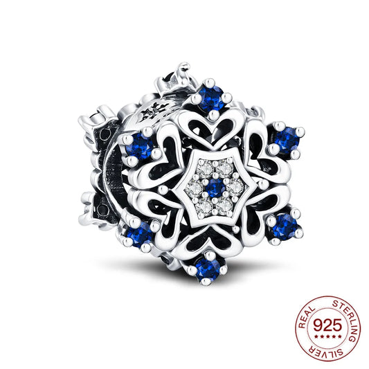 925 Sterling Silber Charms Schneeflocke Anhänger Original Fit Armband Halskette Diy Für Weihnachten Frauen Mode Liebe Schmuck Geschenk