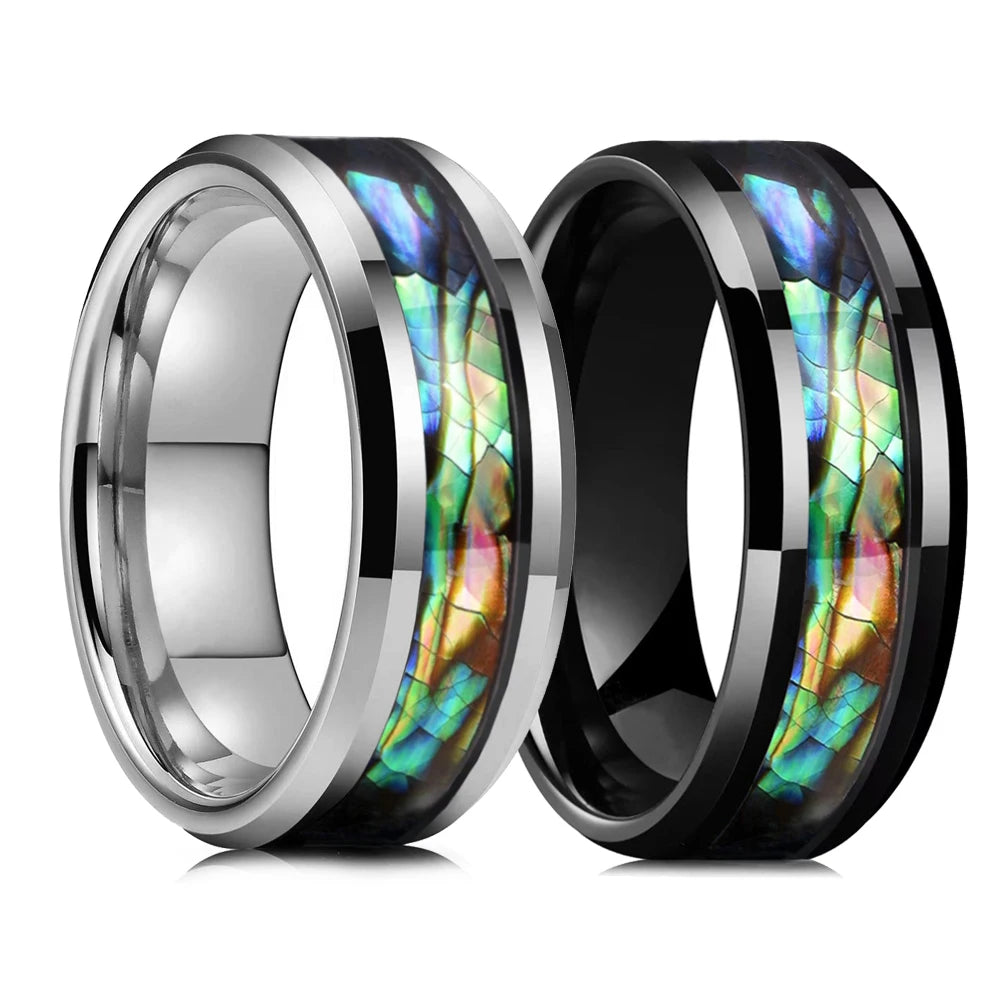 Mode Wikinger Baum des Lebens Edelstahl Abalone Muschel ringe für Männer Odin Norse Wikinger Runen ringe Retro Amulett Schmuck Geschenk