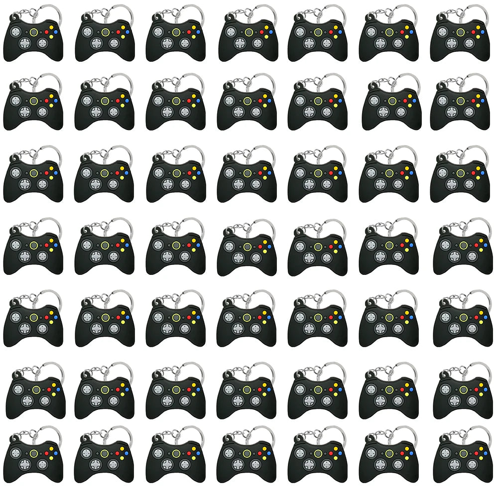 50PCS Schlüsselbund für Jungen Männer Gamepad Schlüsselring Joystick Game Controller Schlüssel Zubehör fit Handtasche Schlüssel Anhänger Freunde Schlüssel geschenke