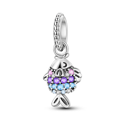Versilberte bunte Charms-Perlen passen zu Original-Armreif, Einhorn, feuriger Drache, Anhänger, baumelndes Armband, DIY-Frauen-Schmuck, Geschenk