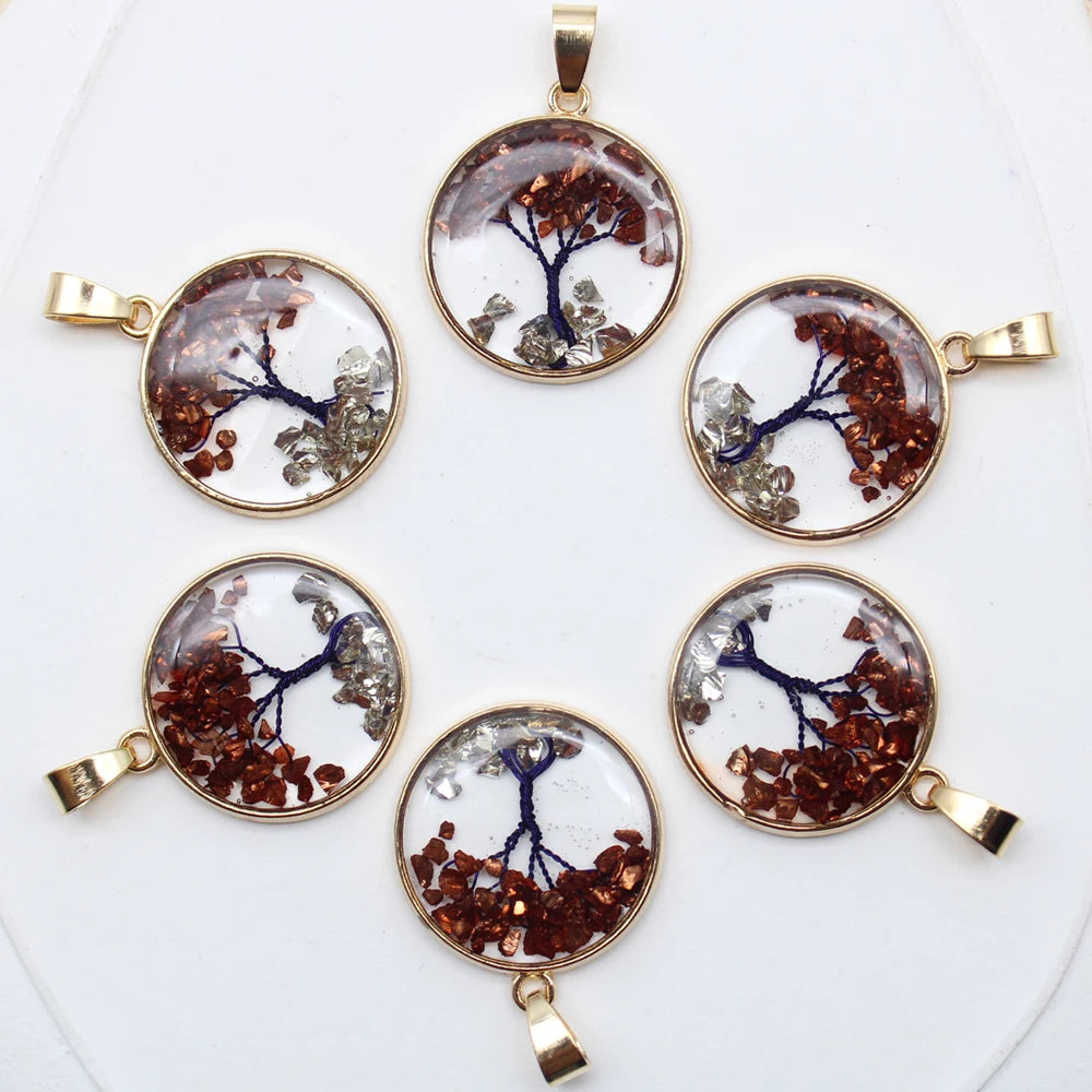 12 Stück Mix Stein Amethyst Lapislazuli Kristall Herz Lebensbaum Anhänger für DIY Herstellung Naturstein Halskette Ohrring Zubehör